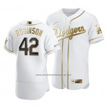 Camiseta Beisbol Hombre Los Angeles Dodgers Jackie Robinson Day Golden Edition Blanco