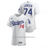 Camiseta Beisbol Hombre Los Angeles Dodgers Kenley Jansen Autentico Blanco