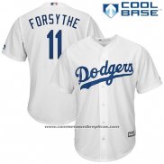 Camiseta Beisbol Hombre Los Angeles Dodgers Logan Forsythe Blanco Cool Base