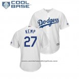 Camiseta Beisbol Hombre Los Angeles Dodgers Matt Kemp Cool Base Primera Blanco