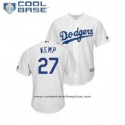 Camiseta Beisbol Hombre Los Angeles Dodgers Matt Kemp Cool Base Primera Blanco