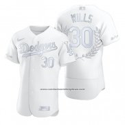 Camiseta Beisbol Hombre Los Angeles Dodgers Maury Wills Awards Collection NL MVP Blanco