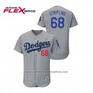 Camiseta Beisbol Hombre Los Angeles Dodgers Ross Stripling Flex Base Gris