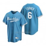 Camiseta Beisbol Hombre Los Angeles Dodgers Trea Turner Brooklyn Cooperstown Collection Alterno Azul