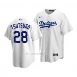 Camiseta Beisbol Hombre Los Angeles Dodgers Yoshitomo Tsutsugo Replica Blanco