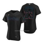 Camiseta Beisbol Hombre Miami Marlins Alex Jackson Autentico Alterno Negro Camiseta Beisbol Hombre Miami Marlins Alex Jackson Autentico Alterno Negro