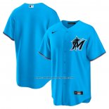 Camiseta Beisbol Hombre Miami Marlins Alterno Replica Azul