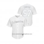 Camiseta Beisbol Hombre Milwaukee Brewers Chase Anderson 2019 Players Weekend Replica Blanco