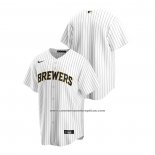 Camiseta Beisbol Hombre Milwaukee Brewers Replica Alterno Blanco