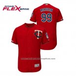 Camiseta Beisbol Hombre Minnesota Twins Logan Morrison 150th Aniversario Patch Autentico Flex Base Rojo