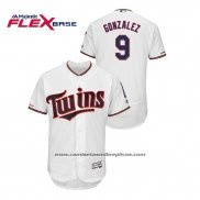 Camiseta Beisbol Hombre Minnesota Twins Marwin Gonzalez 150th Aniversario Patch Flex Base Blanco