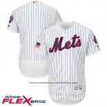 Camiseta Beisbol Hombre New York Mets 2017 Estrellas y Rayas Blanco Flex Base
