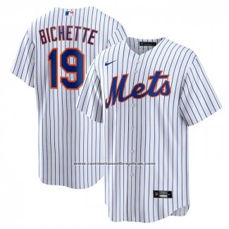 Camiseta Beisbol Hombre New York Mets Bo Bichette Primera Replica Blanco