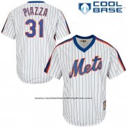 Camiseta Beisbol Hombre New York Mets Mike Piazza Cool Base Blanco