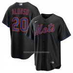 Camiseta Beisbol Hombre New York Mets Pete Alonso Alternate Replica Negro