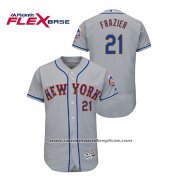 Camiseta Beisbol Hombre New York Mets Todd Frazier 150th Aniversario Patch Autentico Flex Base Gris