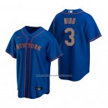 Camiseta Beisbol Hombre New York Mets Tomas Nido Replica Alterno Azul