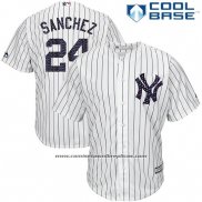 Camiseta Beisbol Hombre New York Yankees 2017 Estrellas y Rayas Gary Sanchez Blanco Azul Cool Base