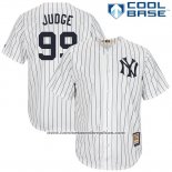 Camiseta Beisbol Hombre New York Yankees Aaron Judge Blanco Azul Cool Base