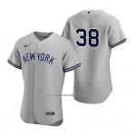 Camiseta Beisbol Hombre New York Yankees Andrew Heaney Autentico Road Gris