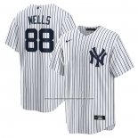 Camiseta Beisbol Hombre New York Yankees Austin Wells Primera Replica Blanco