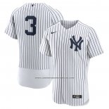 Camiseta Beisbol Hombre New York Yankees Babe Ruth Primera Autentico Retired Blanco