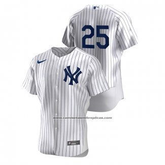 Camiseta Beisbol Hombre New York Yankees Gleyber Torres Authentic Blanco