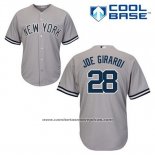 Camiseta Beisbol Hombre New York Yankees Joe Girardi 28 Gris Cool Base