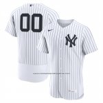 Camiseta Beisbol Hombre New York Yankees Primera Autentico Personalizada Blanco1