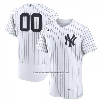 Camiseta Beisbol Hombre New York Yankees Primera Autentico Personalizada Blanco1