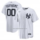 Camiseta Beisbol Hombre New York Yankees Primera Replica Personalizada Blanco1