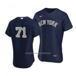 Camiseta Beisbol Hombre New York Yankees Thairo Estrada Autentico Alterno 2020 Azul