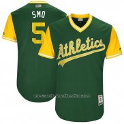 Camiseta Beisbol Hombre Oakland Athletics 2017 Little League World Series Jake Smolinski Verde