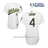Camiseta Beisbol Hombre Oakland Athletics Coco Crisp 4 Blanco Primera Cool Base
