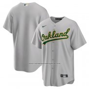 Camiseta Beisbol Hombre Oakland Athletics Road Replica Gris