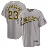 Camiseta Beisbol Hombre Oakland Athletics Shea Langeliers 2026 All Star Replica Gris