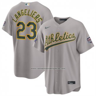 Camiseta Beisbol Hombre Oakland Athletics Shea Langeliers 2026 All Star Replica Gris