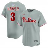 Camiseta Beisbol Hombre Philadelphia Phillies Bryce Harper Alterno Limited Gris