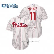 Camiseta Beisbol Hombre Philadelphia Phillies Carson Wentz Cool Base Crossover Blanco