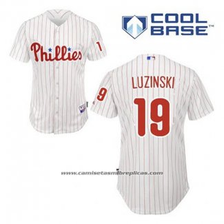 Camiseta Beisbol Hombre Philadelphia Phillies John Kruk 19 Blanco Primera Cool Base