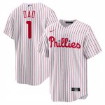 Camiseta Beisbol Hombre Philadelphia Phillies NO 1 Dad Primera Replica Blanco