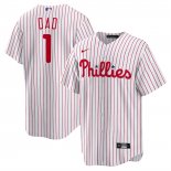 Camiseta Beisbol Hombre Philadelphia Phillies NO 1 Dad Primera Replica Blanco
