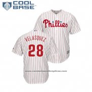 Camiseta Beisbol Hombre Philadelphia Phillies Vince Velasquez Cool Base Primera Blanco