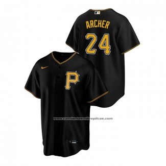 Camiseta Beisbol Hombre Pittsburgh Pirates Chris Archer Replica Alterno Negro