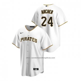 Camiseta Beisbol Hombre Pittsburgh Pirates Chris Archer Replica Primera Blanco