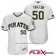 Camiseta Beisbol Hombre Pittsburgh Pirates Jameson Taillon Blanco 2018 Primera Alterno Flex Base
