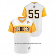 Camiseta Beisbol Hombre Pittsburgh Pirates Josh Bell 2019 Little League Classic Jb Replica Blanco