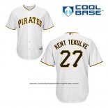 Camiseta Beisbol Hombre Pittsburgh Pirates Kent Tekulve 27 Blanco Primera Cool Base