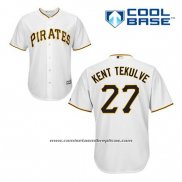 Camiseta Beisbol Hombre Pittsburgh Pirates Kent Tekulve 27 Blanco Primera Cool Base