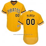 Camiseta Beisbol Hombre Pittsburgh Pirates Personalizada Amarillo